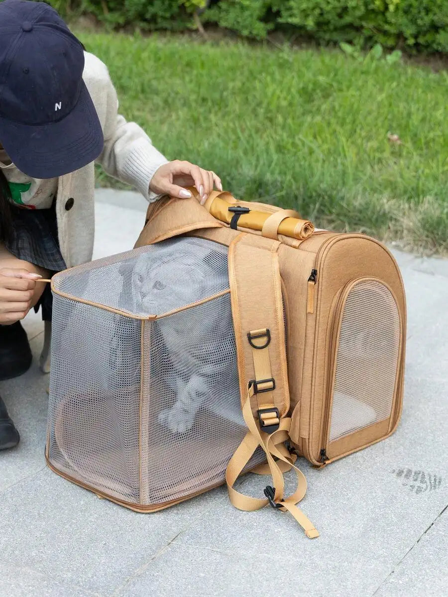 Portable Soft Sided Pet Carrier Backpack