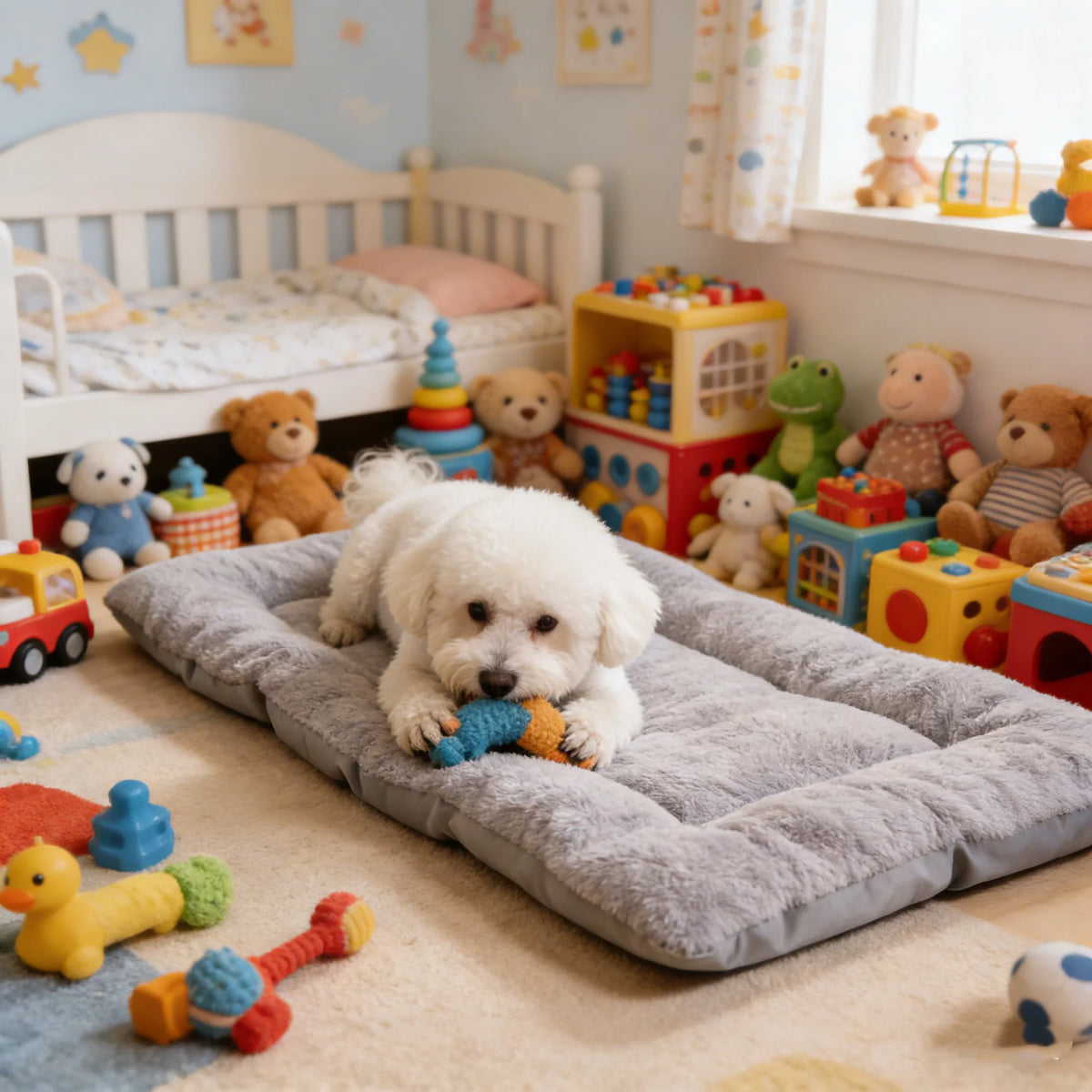 Plush Fuzzy Dog Bed Mat For Crates And Travel