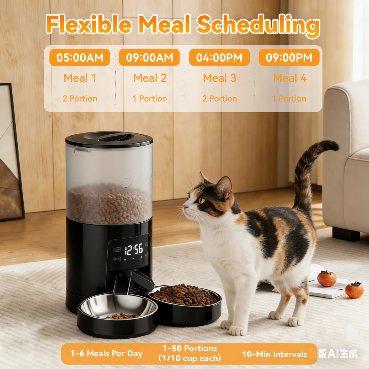 JHK Automatic Cat And Dog Food Dispenser With Timer