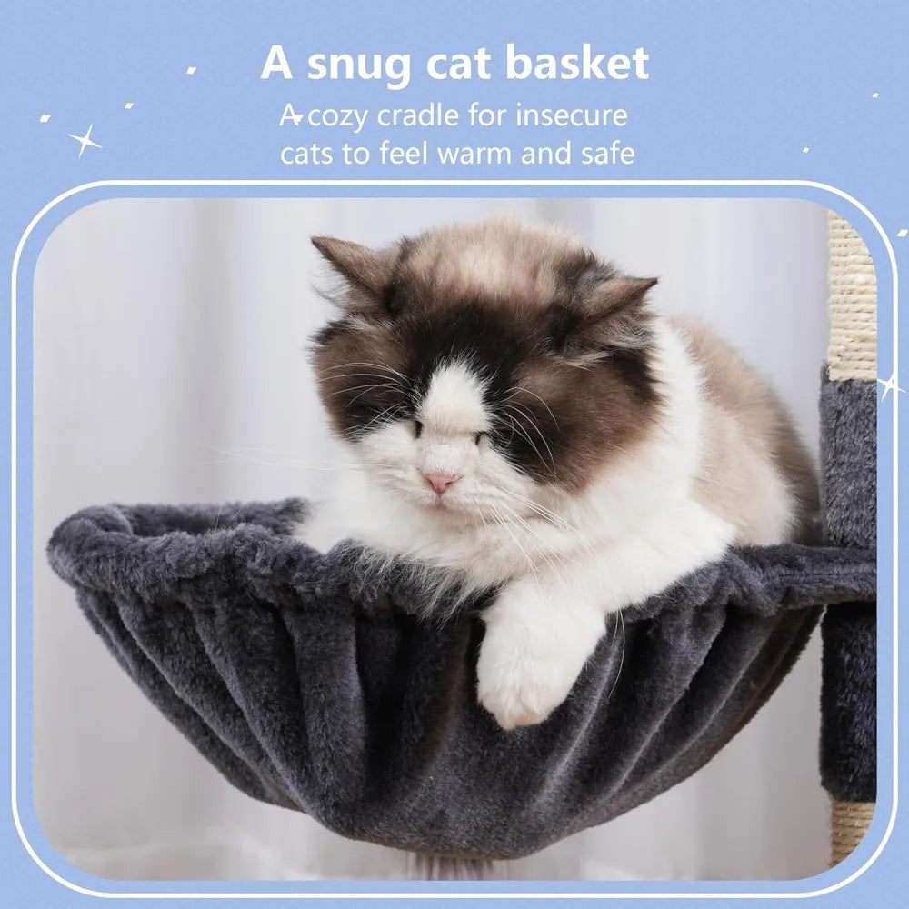 NBVCX Cat Tree Tower With Sisal Scratching Posts And Hammock