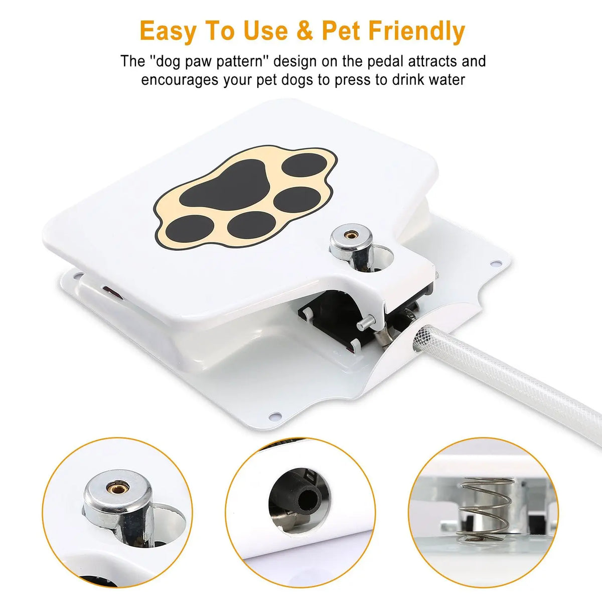 Outdoor Step On Dog Water Fountain Pet Dispenser