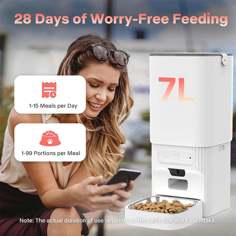 Nityers Smart Automatic Pet Feeder With Wifi Camera