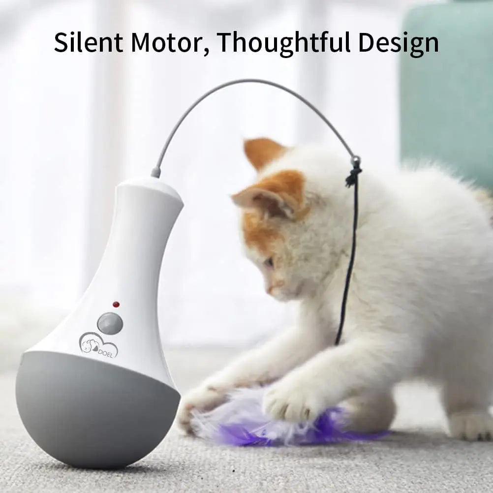 Automatic Rotary Cat Feather Teaser Toy