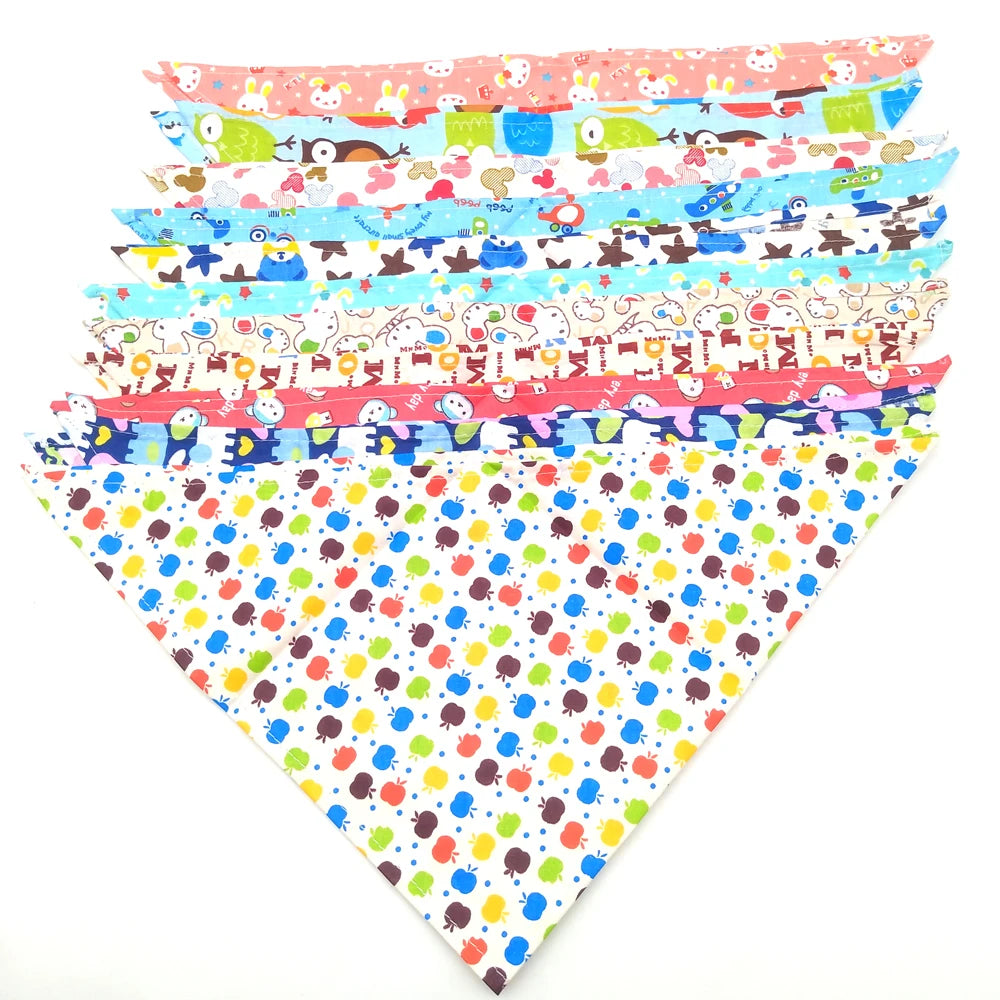 Cotton Dog Bandana Set For Puppies And Dogs