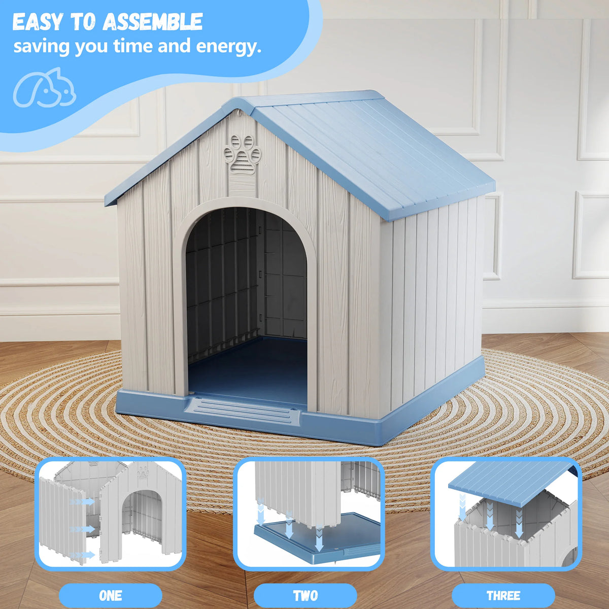 Weatherproof Plastic Dog House For Dogs