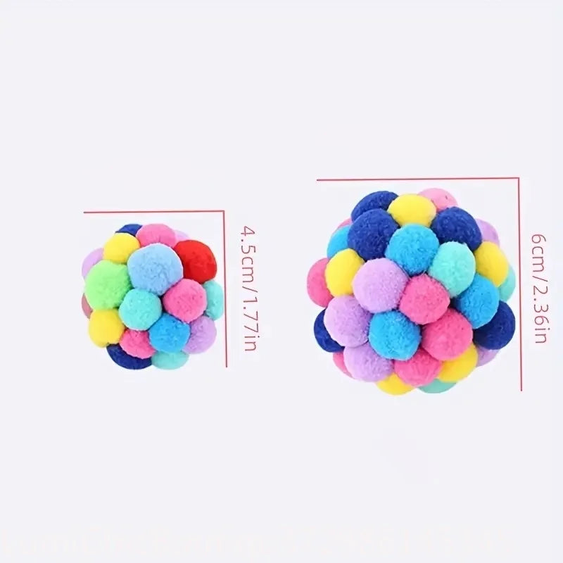 Elastic Cat Plush Ball Toy With Bell