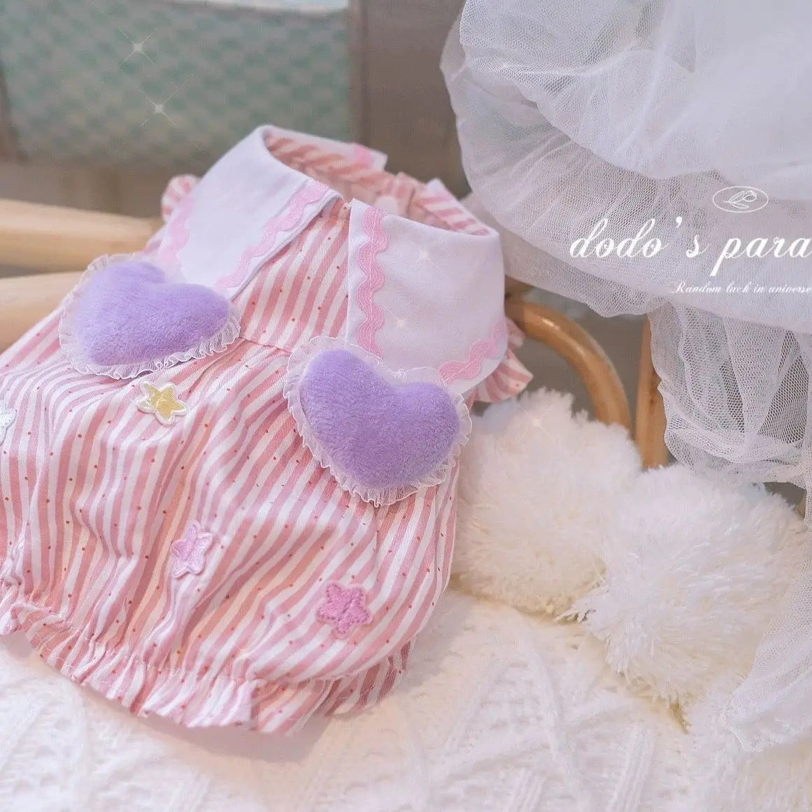 Bubble Princess Striped Dress For Dogs And Cats