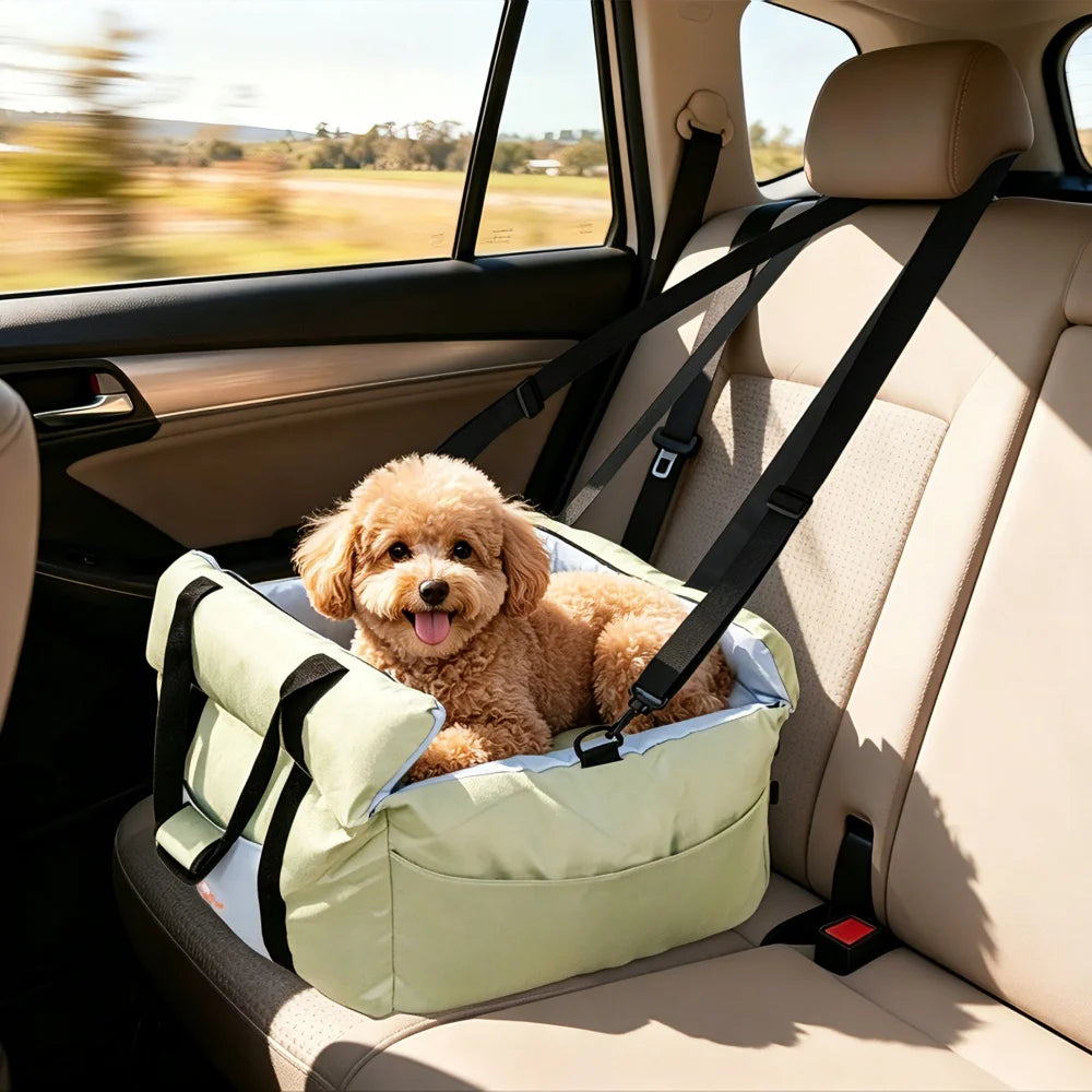 BORWART Portable Dog Booster Car Seat With Strap