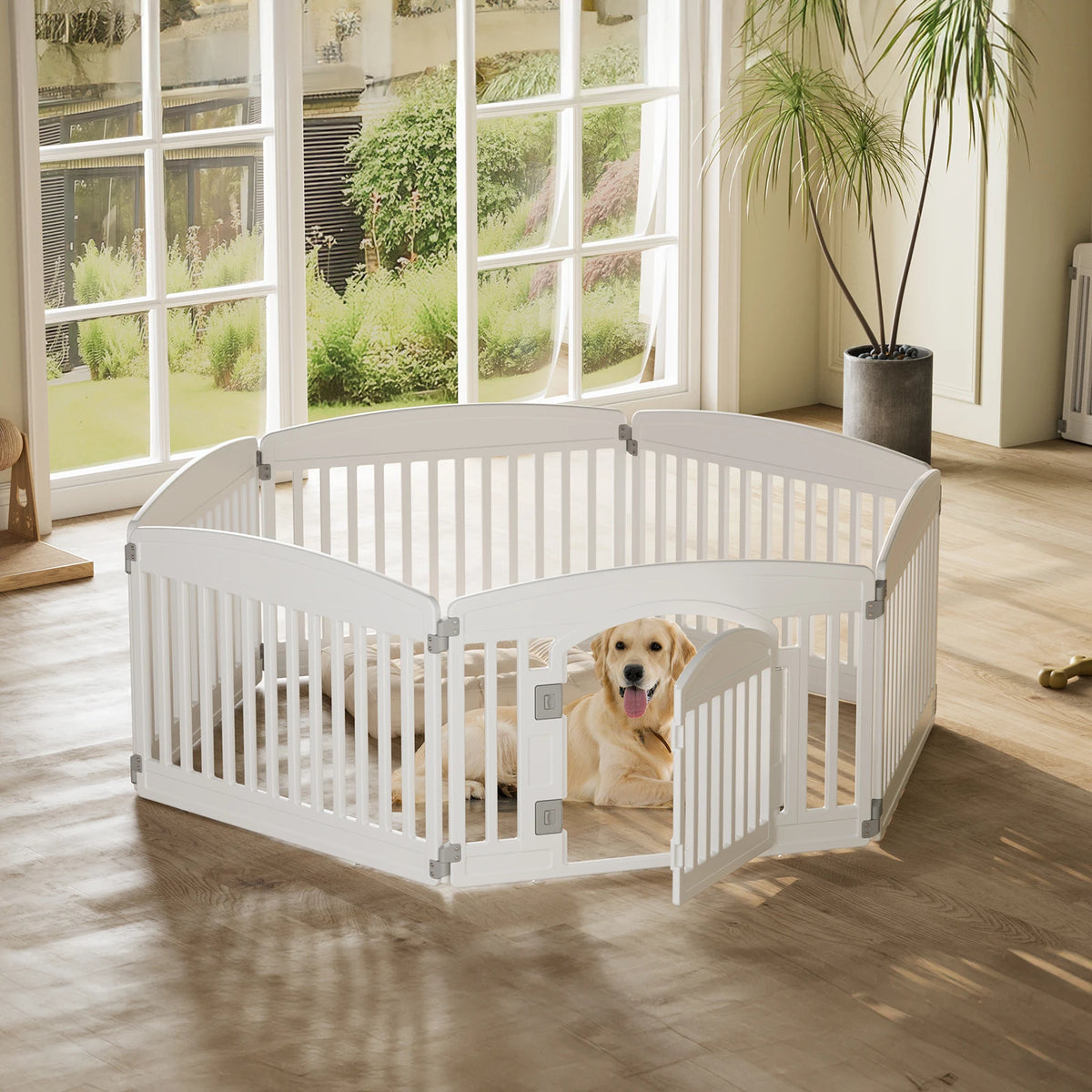 JHK Expandable Plastic Dog Playpen