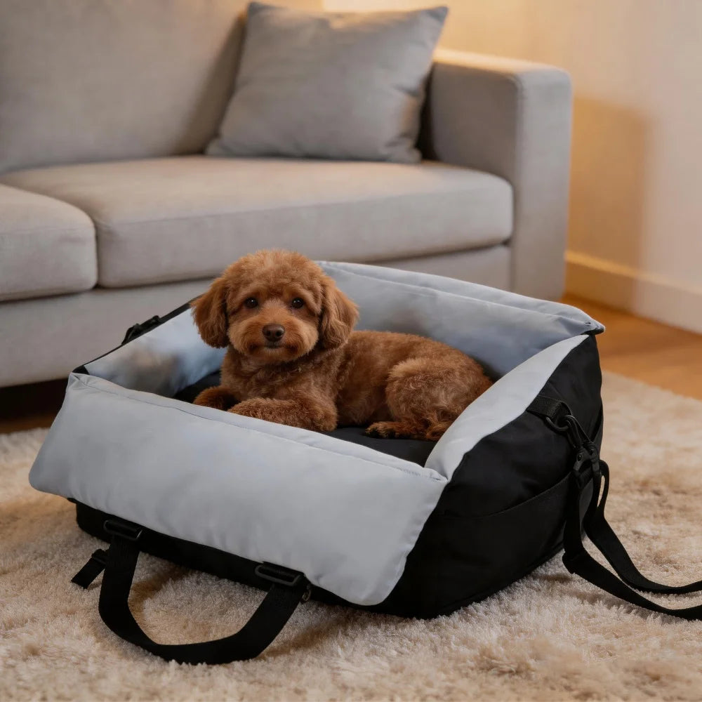 BORWART Portable Dog Booster Car Seat With Strap