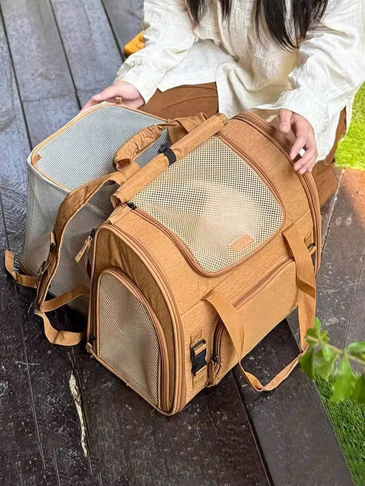 Portable Soft Sided Pet Carrier Backpack