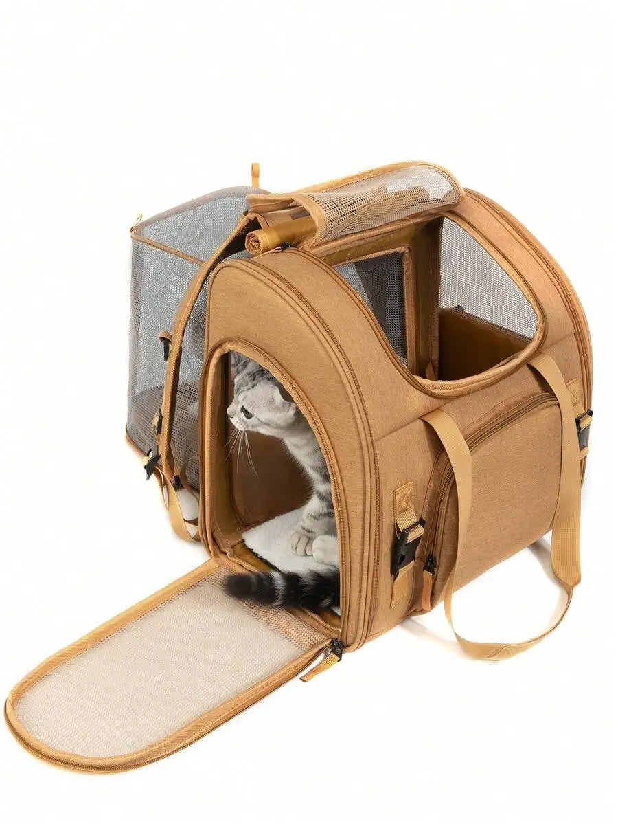 Portable Soft Sided Pet Carrier Backpack