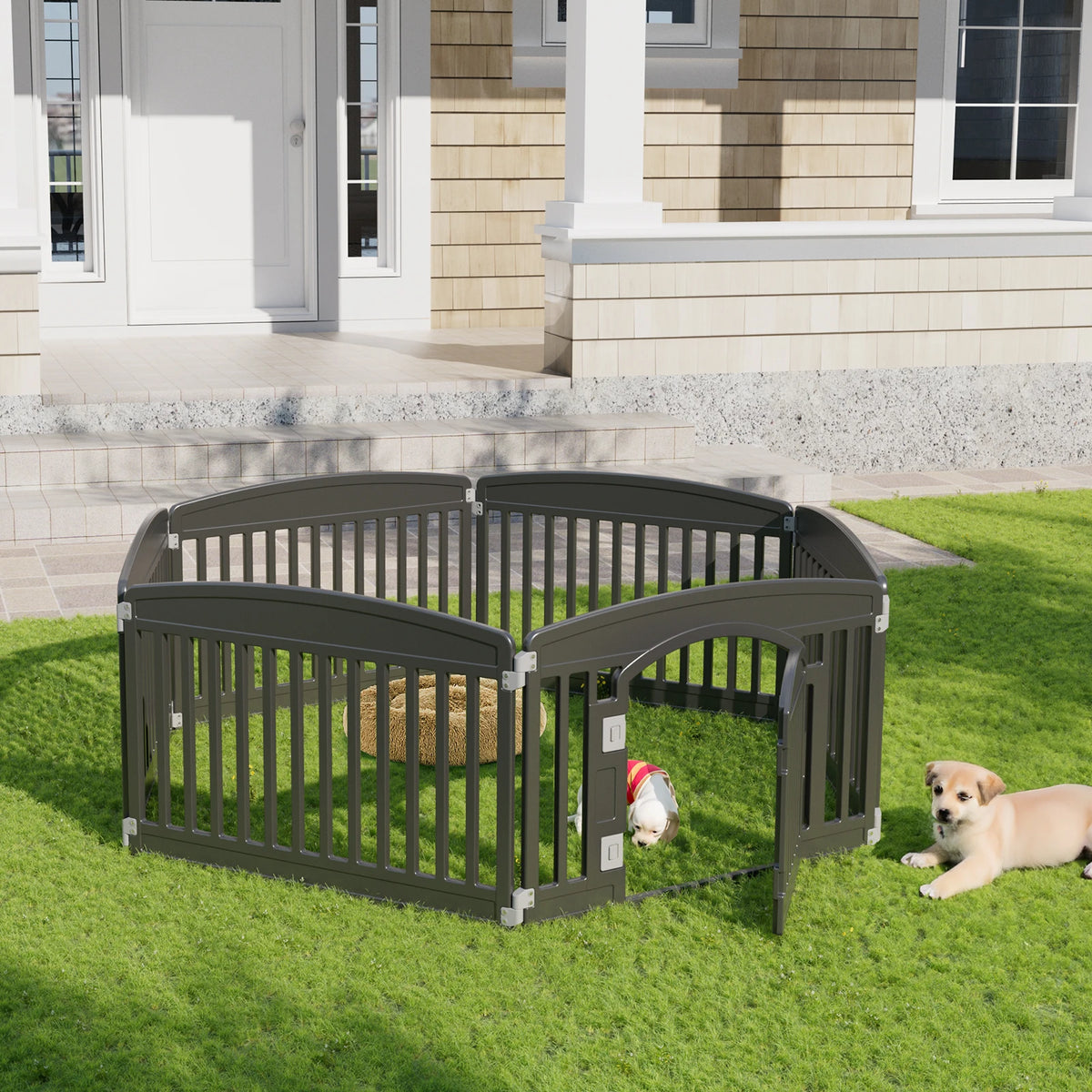 JHK Expandable Plastic Dog Playpen