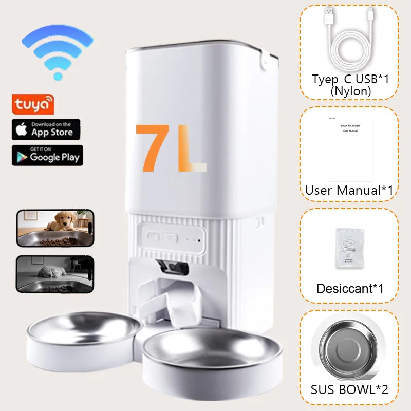 Nityers Smart Automatic Pet Feeder With Wifi Camera