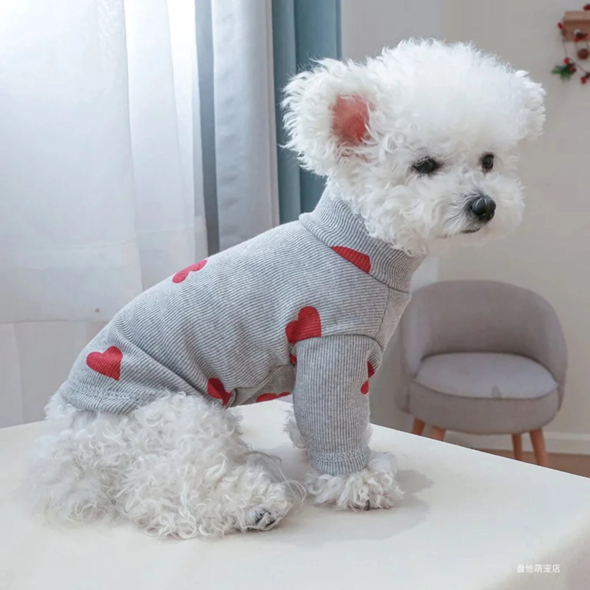 Love Printed Dog And Cat Casual Comfortable Shirt