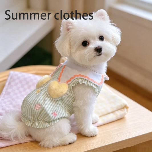 Bubble Princess Striped Dress For Dogs And Cats