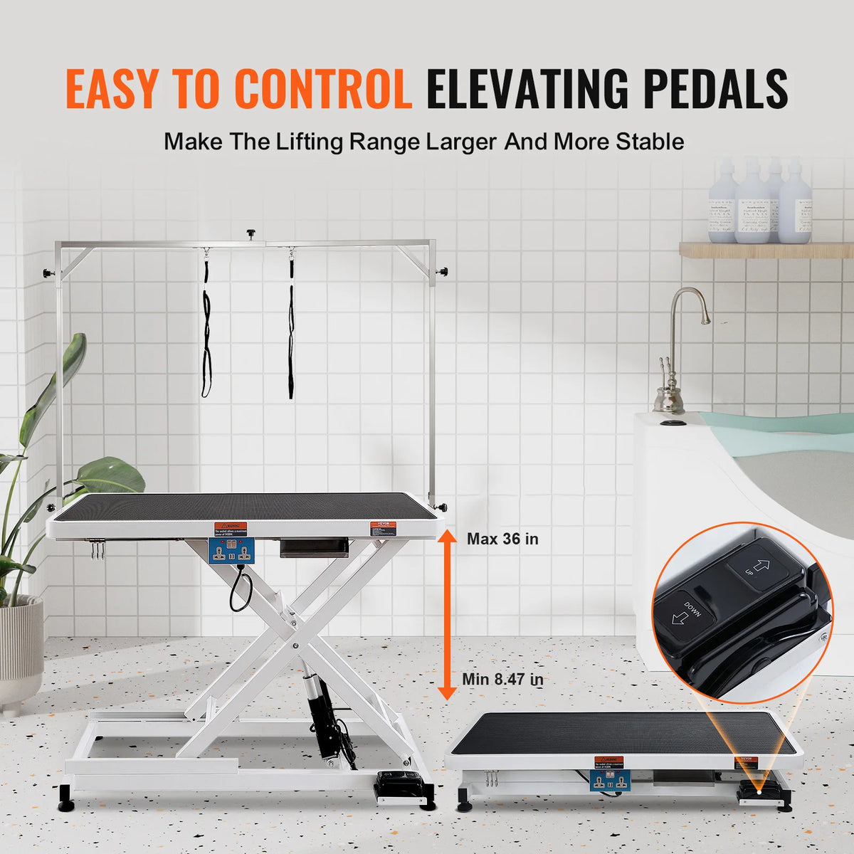 SucceBuy Electric Adjustable Pet Grooming Table