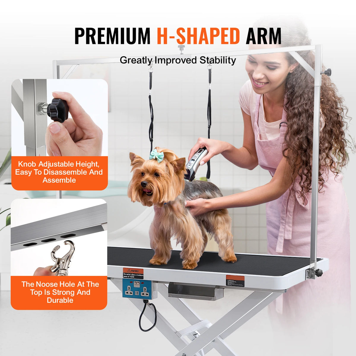 SucceBuy Electric Pet Grooming Table With Arm
