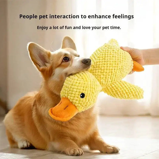 Bite Resistant Squeaky Plush Duck Dog Chew Toy