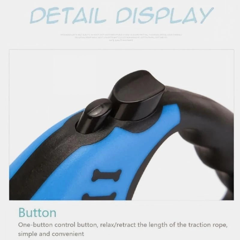 Automatic Retractable Dog Leash With Comfort Grip