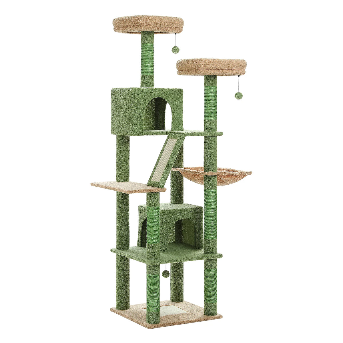 PAWZ Road Multi-Level Wood Cat Tower With Scratching Posts