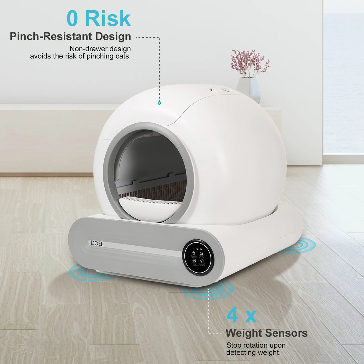 DOEL Automatic Smart Cat Litter Box With App Control