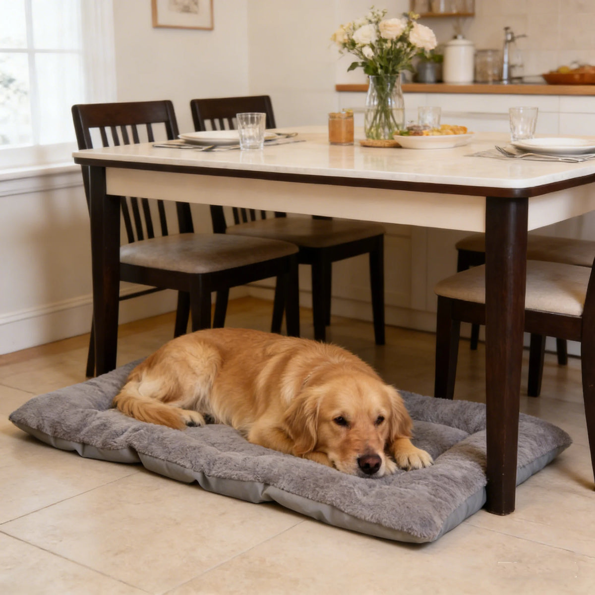 Plush Fuzzy Dog Bed Mat For Crates And Travel