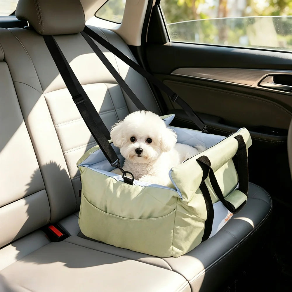 BORWART Portable Dog Booster Car Seat With Strap