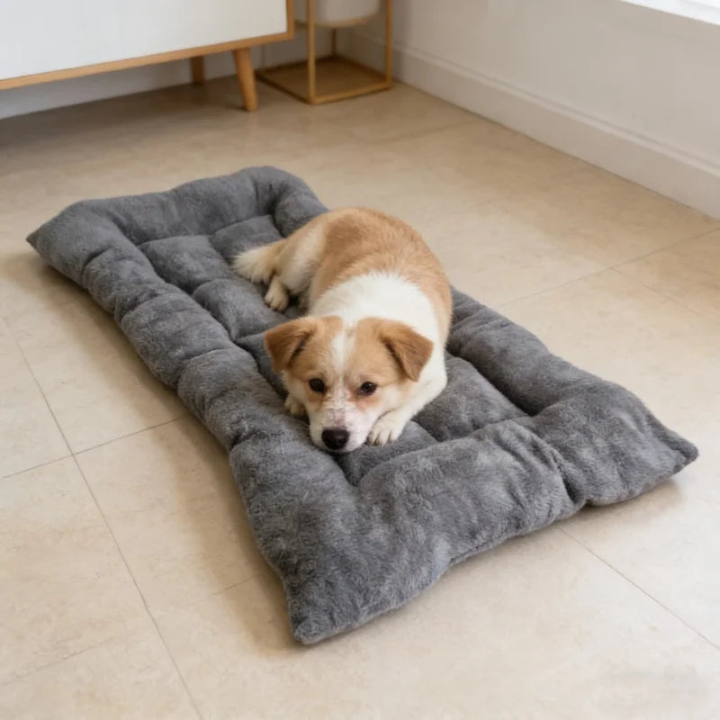 Plush Fuzzy Dog Bed Mat For Crates And Travel