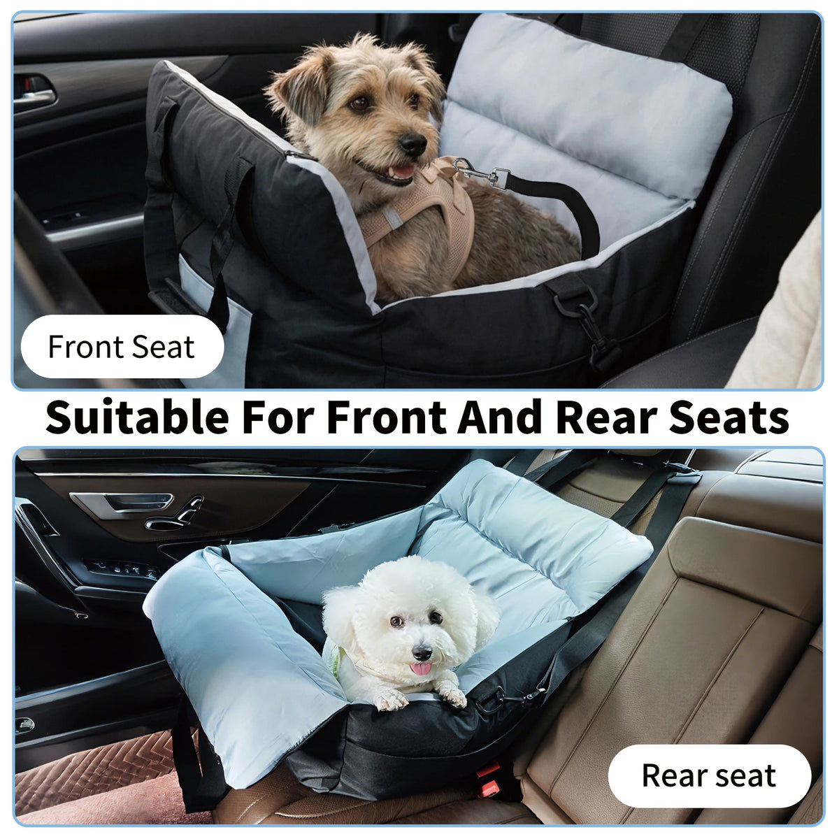 BORWART Portable Dog Booster Car Seat With Strap