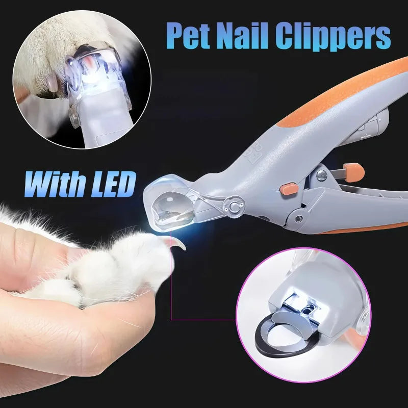 LED Pet Nail Clipper With Amplifier For Dogs And Cats