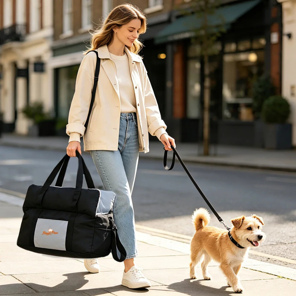 BORWART Portable Dog Booster Car Seat With Strap