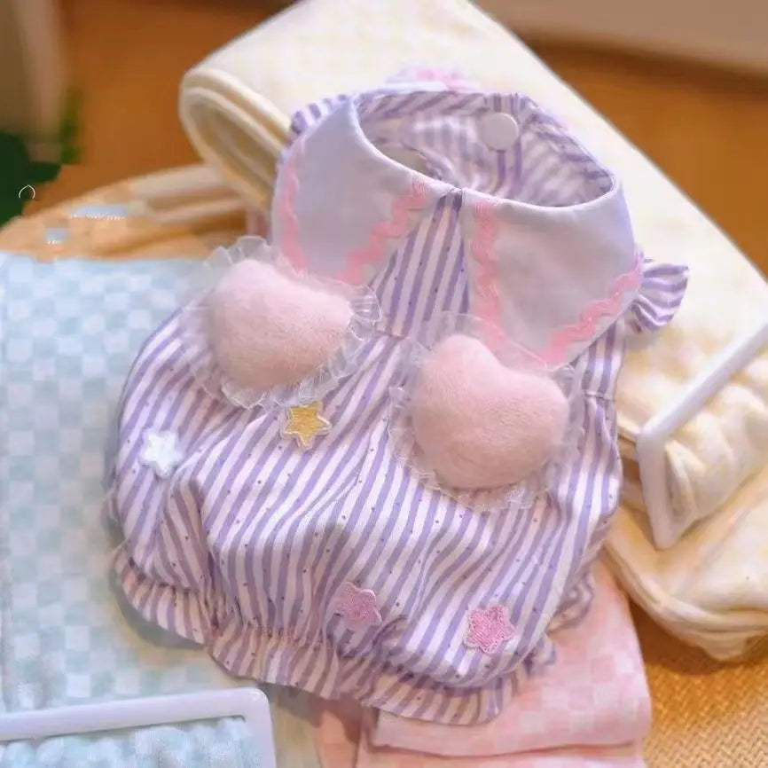 Bubble Princess Striped Dress For Dogs And Cats