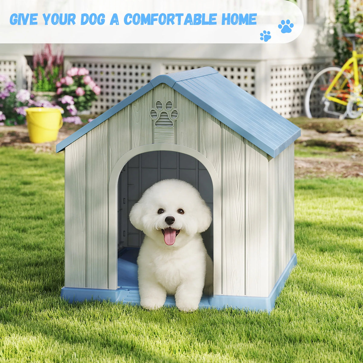 Weatherproof Plastic Dog House For Dogs