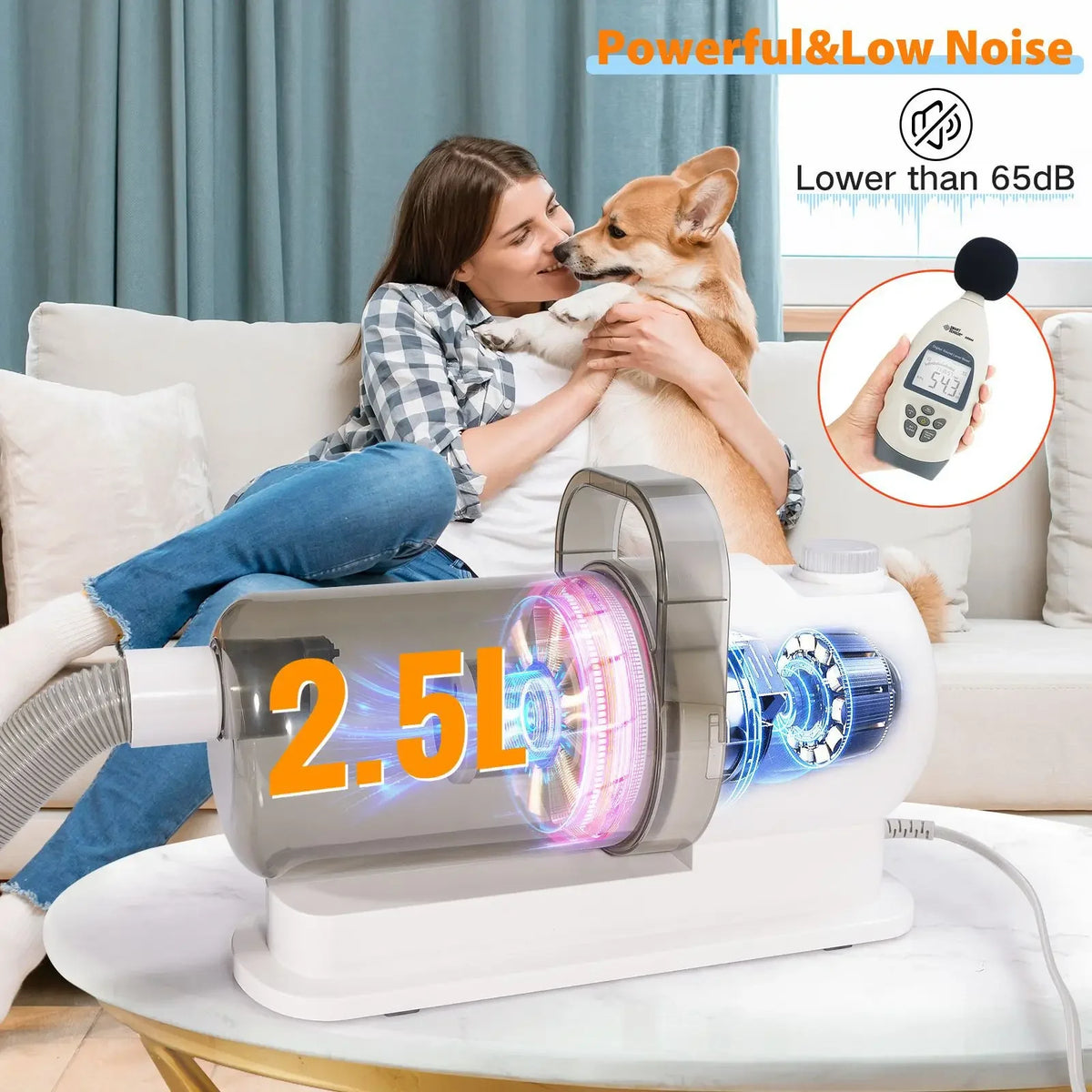 Multifunctional Pet Grooming Vacuum Trimmer