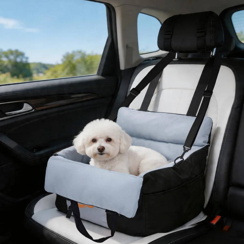BORWART Portable Dog Booster Car Seat With Strap