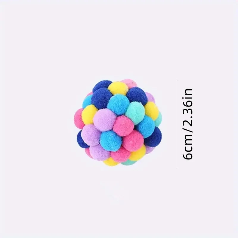 Elastic Cat Plush Ball Toy With Bell