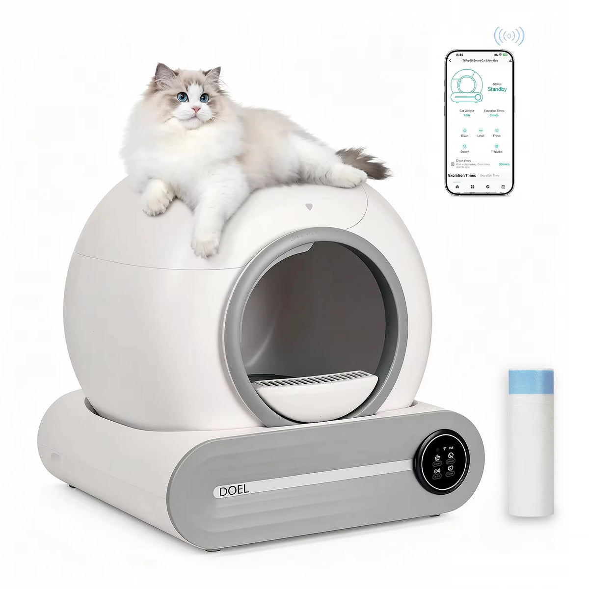 DOEL Automatic Smart Cat Litter Box With App Control
