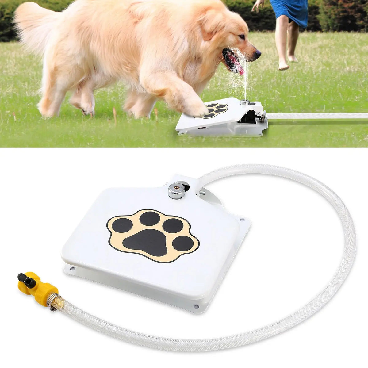 Outdoor Step On Dog Water Fountain Pet Dispenser