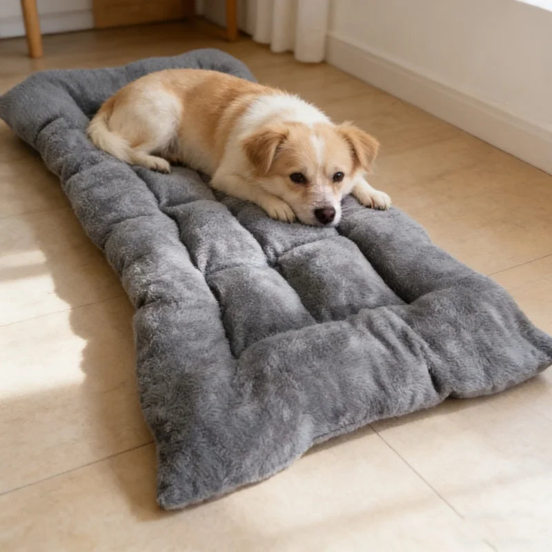 Plush Fuzzy Dog Bed Mat For Crates And Travel