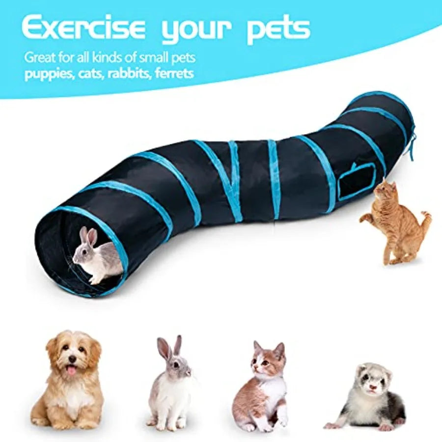 Collapsible Cat Tunnel Maze With Ball