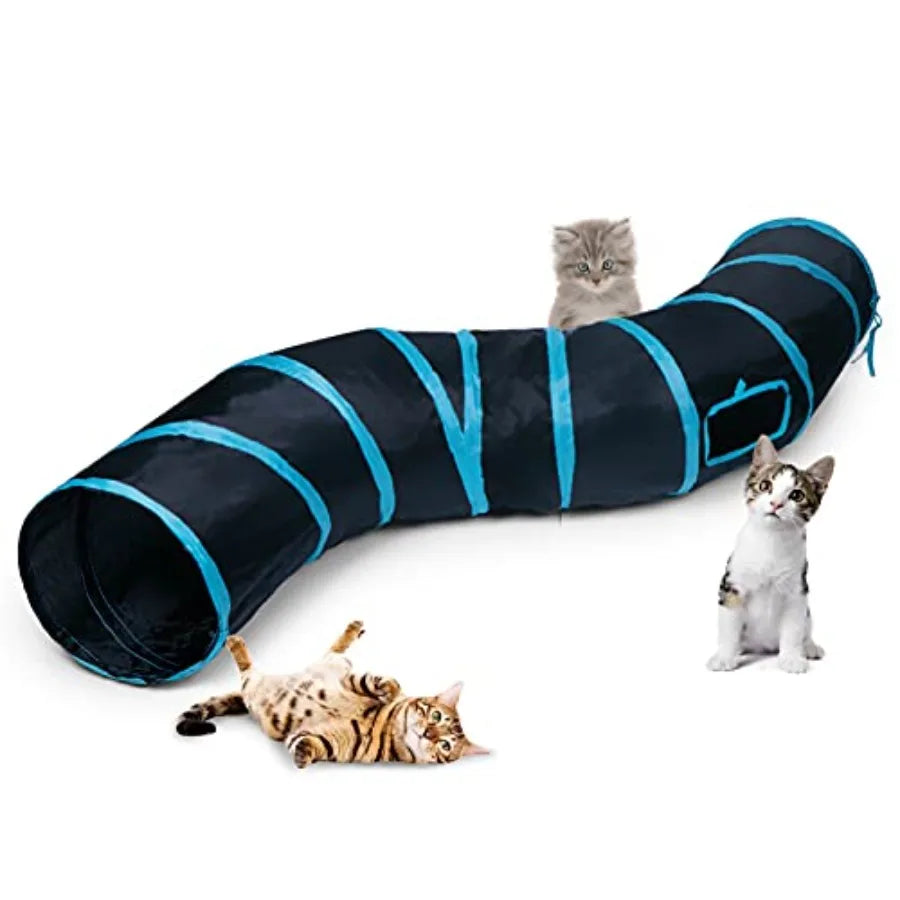 Collapsible Cat Tunnel Maze With Ball