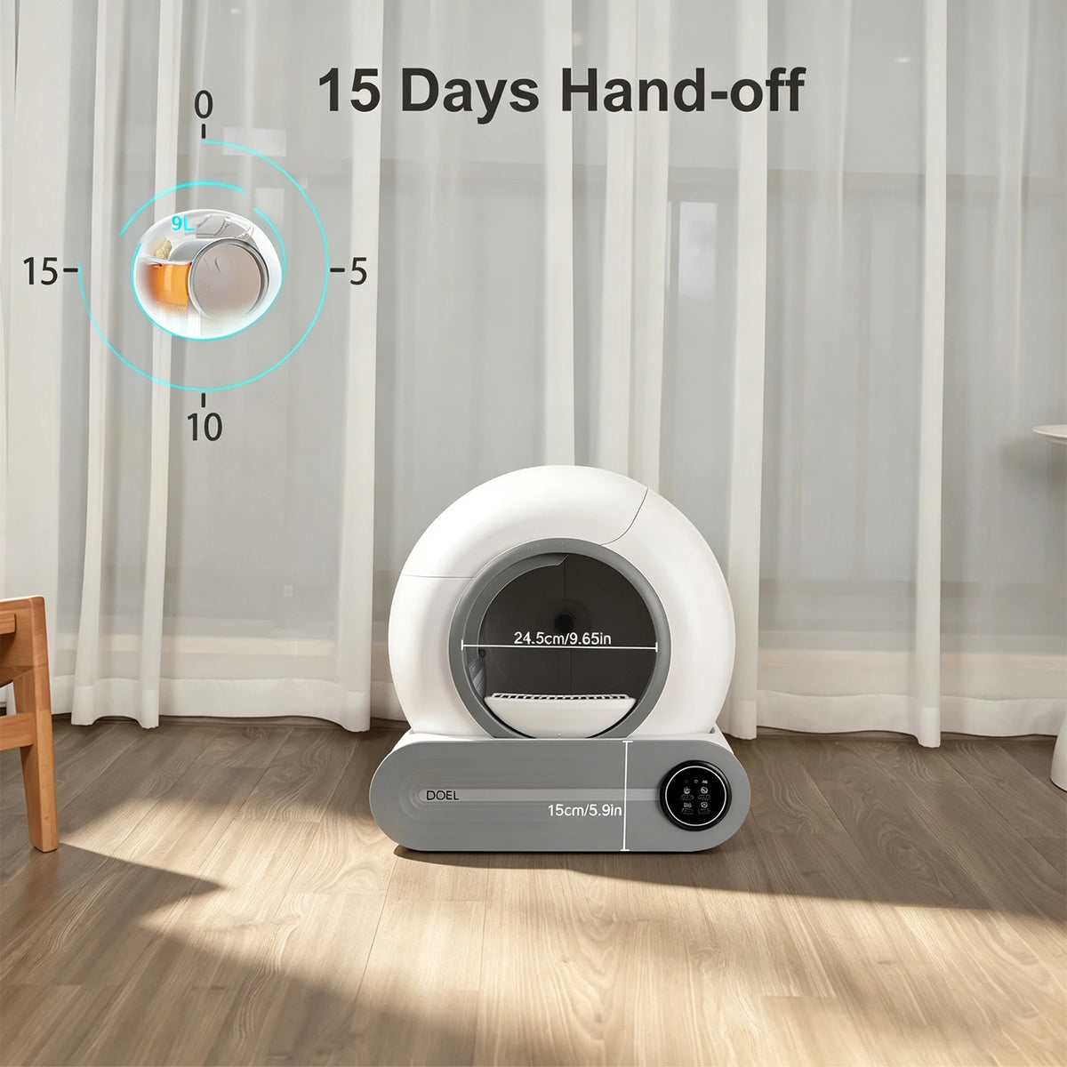 DOEL Automatic Smart Cat Litter Box With App Control