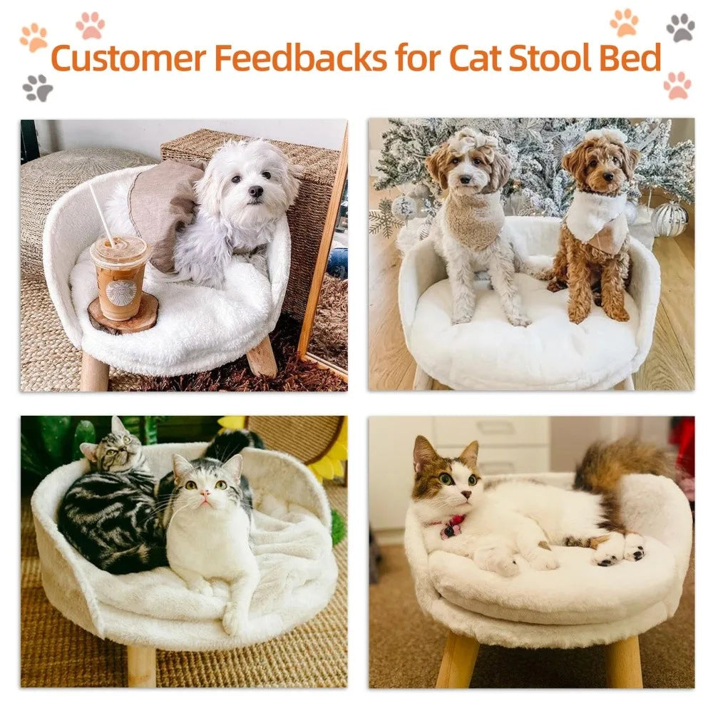 Borwart Elevated Pet Sofa Bed With Removable Cushion