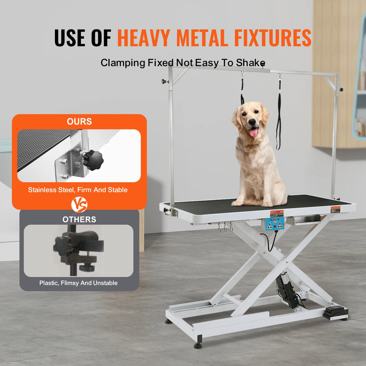 SucceBuy Electric Adjustable Pet Grooming Table