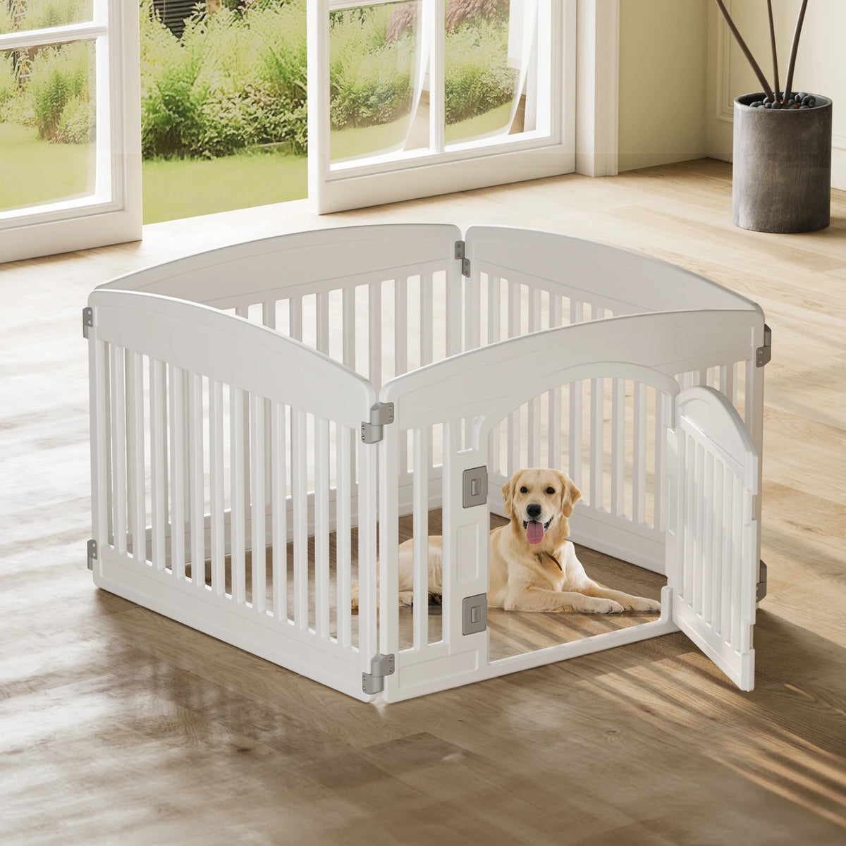 JHK Expandable Plastic Dog Playpen
