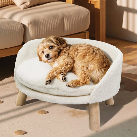 Borwart Elevated Pet Sofa Bed With Removable Cushion