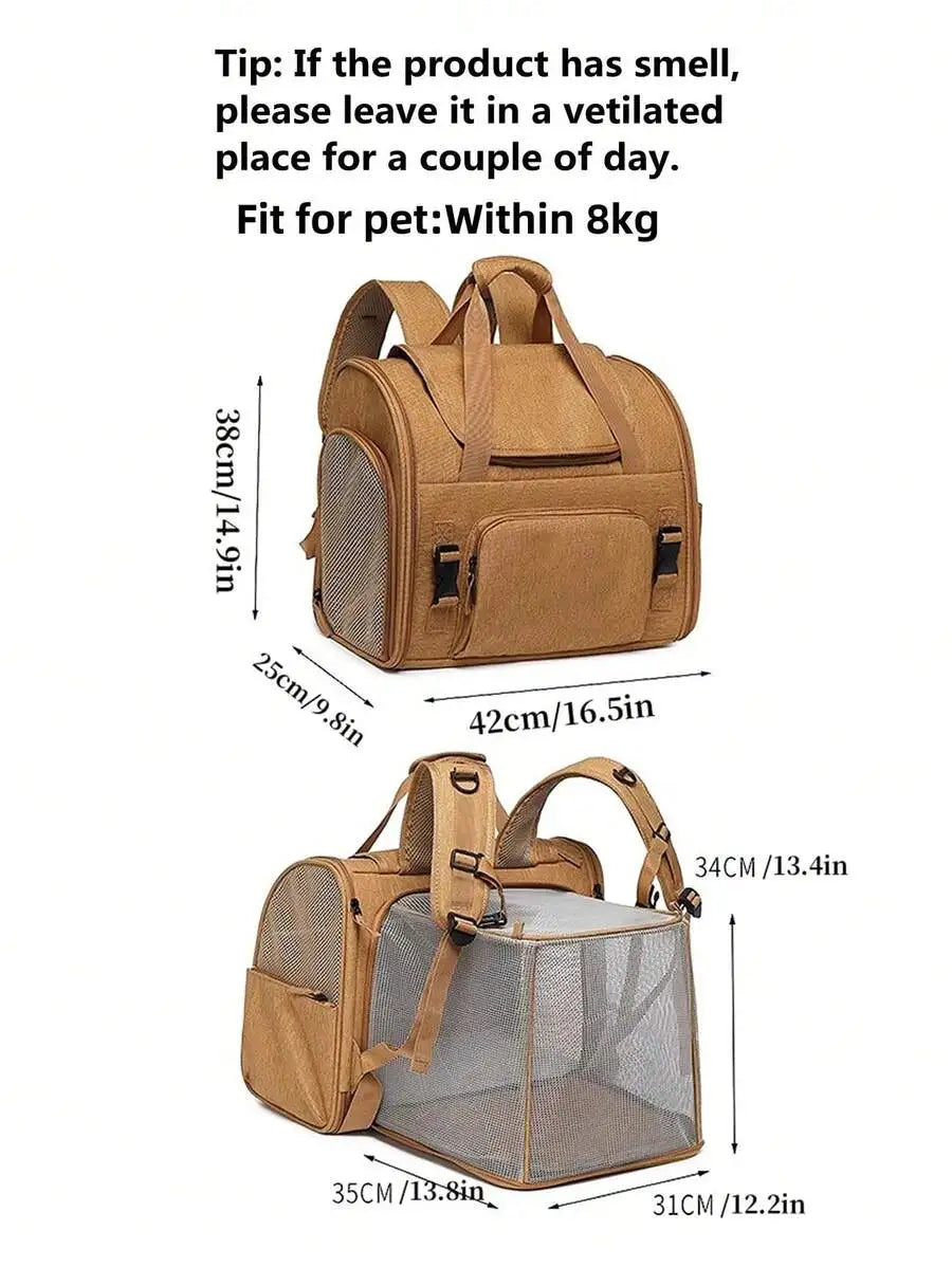 Portable Soft Sided Pet Carrier Backpack