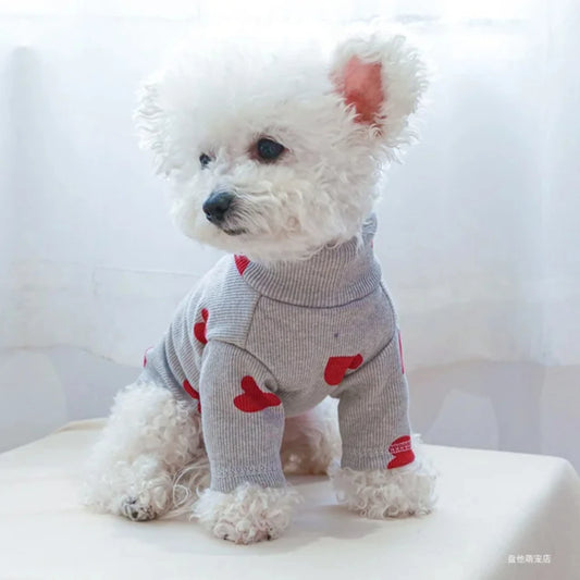 Love Printed Dog And Cat Casual Comfortable Shirt