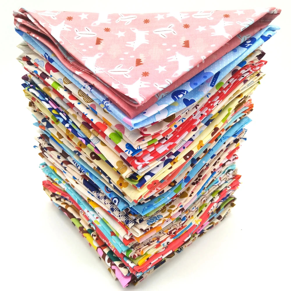 Cotton Dog Bandana Set For Puppies And Dogs